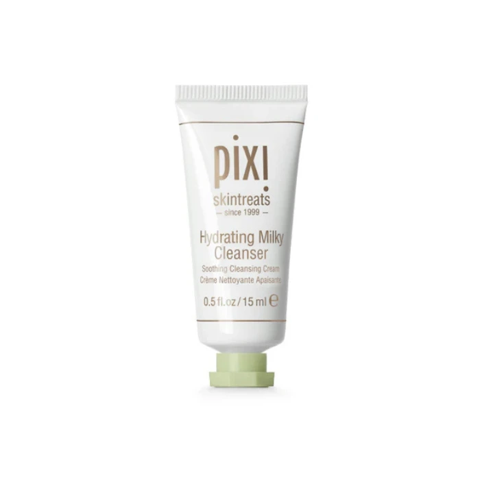 IMG_8613 کلینزر آبرسان پیکسی Pixi Hydrating Cleanser 15ml، پاککننده ملایم و مغذی با فرمولی کرمی و آبرسان برای انواع پوست.
