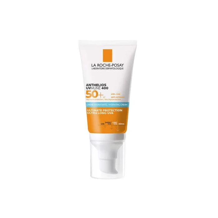 ضدافتاب پوست حساس ضدآفتاب مخصوص پوستهای حساس لاروش پوزای Anthelios UVMune 400 Hydrating Cream SPF50 – محافظت کامل و آبرسانی بالا، ایدهآل برای روزهای آفتابی | سوییتی شاپ
