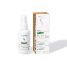 ضدآفتاب ویشی کپیتال سولیل UV-Clear SPF50+ مخصوص پوست‌های مستعد آکنه، کنترل چربی و محافظت قوی در برابر آفتاب.